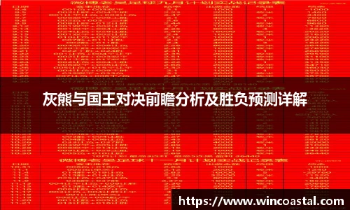 灰熊与国王对决前瞻分析及胜负预测详解
